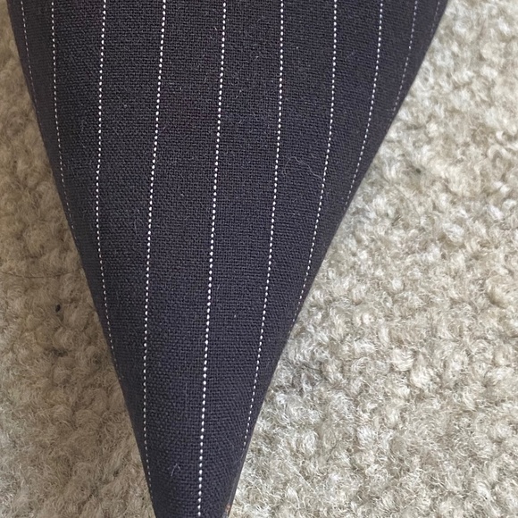 Anne Michelle Brown Pinstriped Material Heels, Size 8 - Picture 6 of 10